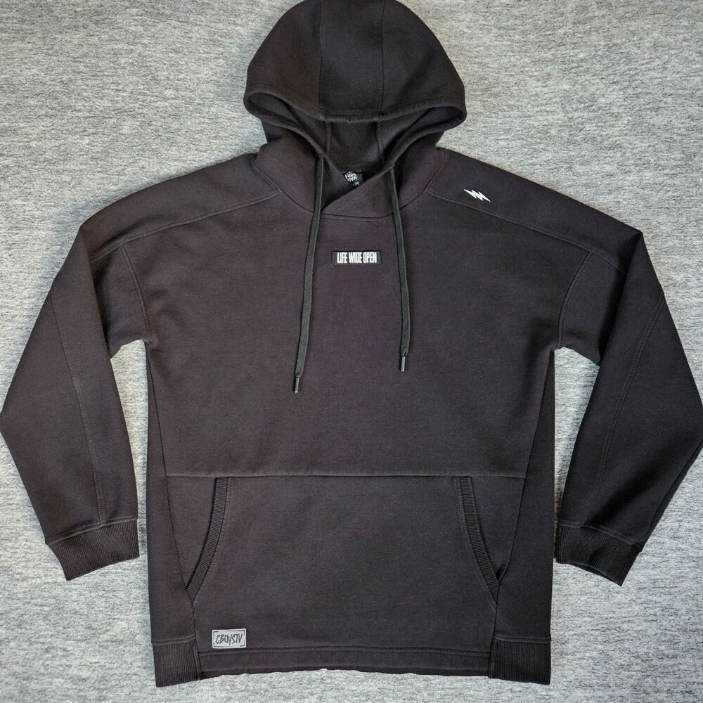 CboysTV Life Wide Open Hoodie Sweatshirt Men's Medium Black Pullover Soft